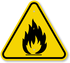 Fire hazard warning sign